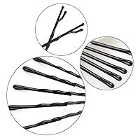 Vista 6 de Juego de 330 horquillas negras de 2.2 pulgadas, juego de horquillas con caja, horquillas para el cabello de alta calidad para niños, niñas