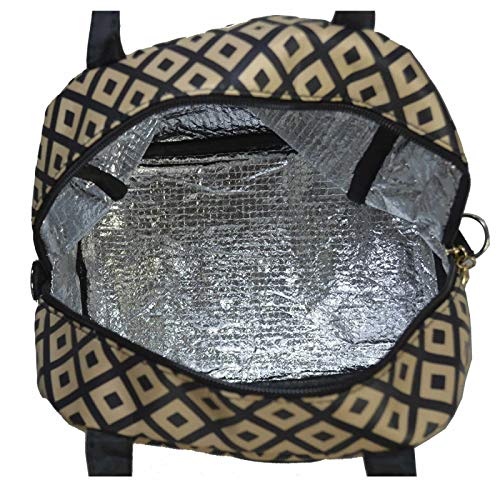 Necessaire Feminina Bolsa Térmica Preto Bege CBRN06205