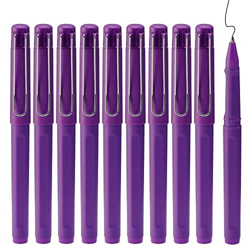 Stylos à pointe fine anti-bavure encre noire tracé net 0,5 mm violet