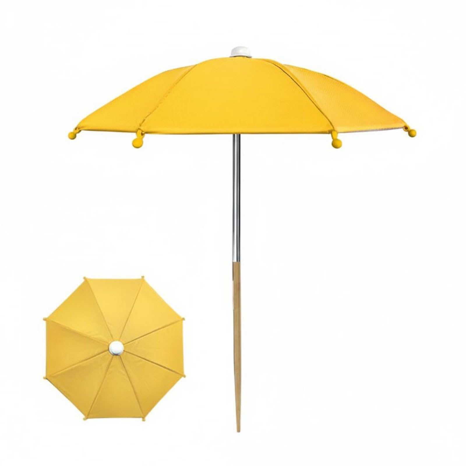 merishopp Blocking Plant Umbrella Rainproof Mini Plant Umbrella Heat Protection Succulent Sun Shade Easy to Install for Gardeners, Balcony, Patio, Outdoor, Yellow|Clothing Shoes & Accessories-picture-25