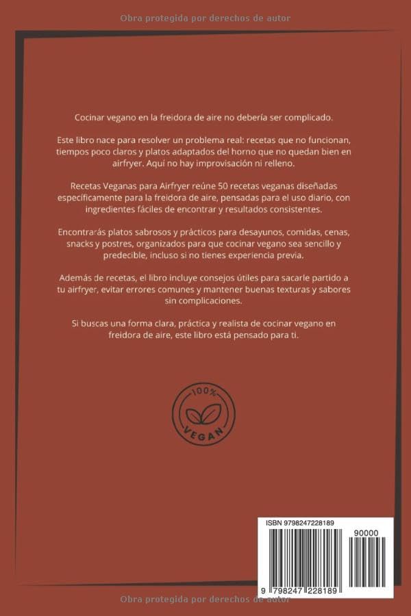 Miniatura 2 de Recetas VEGANAS para Airfryer Libro con 50 platos para una dieta vegana FÁCILES en freidora de aire (Spanish Edition)