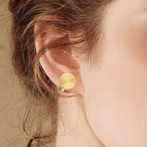 Flyun Pressure Earrings For Keloids, Acupressure Earrings, Compression Earrings For Keloids, Clip Earrings For Women, Clip On Earrings, Ear Cuffs, Clip-On Stainless Steel Spiral Non-Pierced Earrings #TOP2