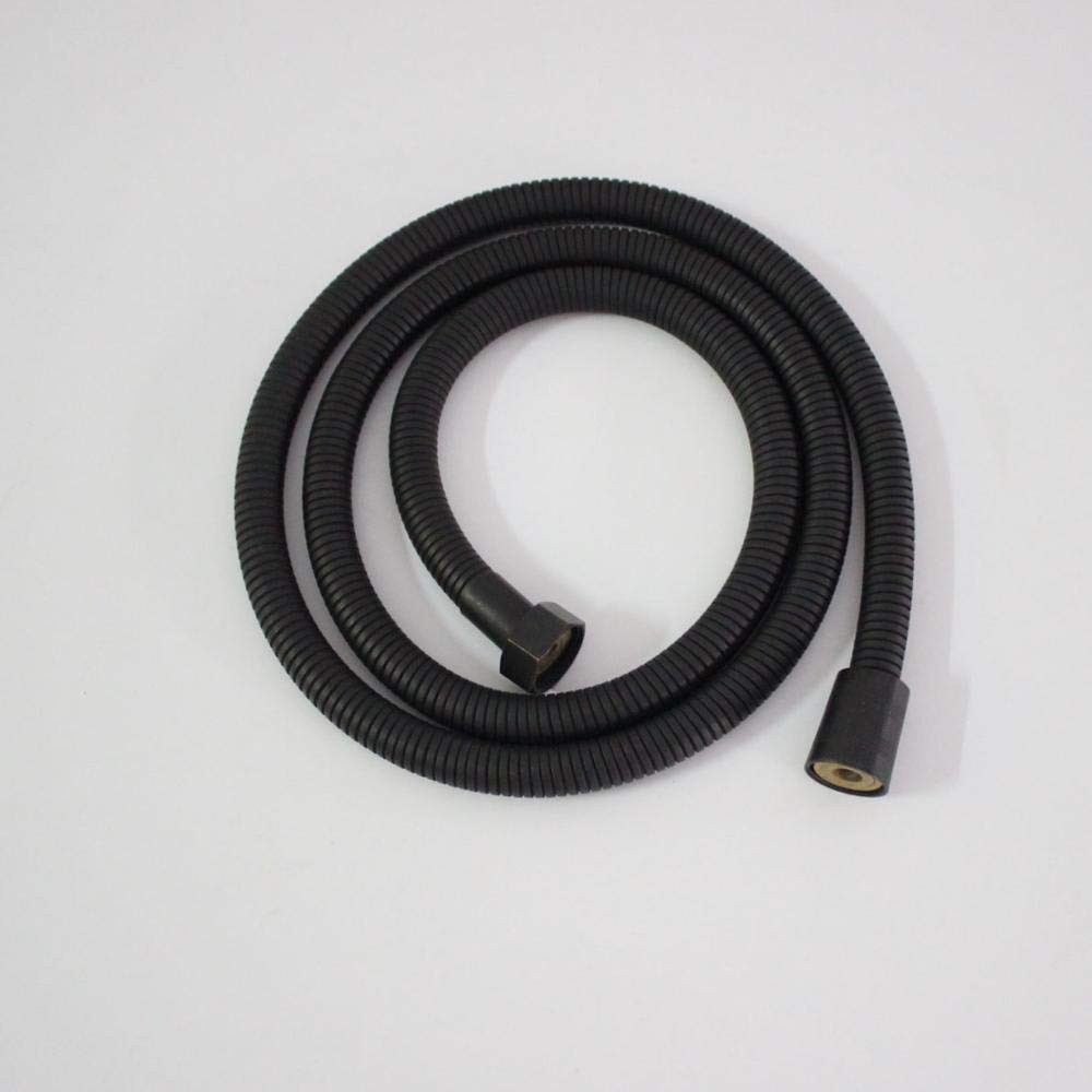 Manguera de ducha de mano negra 150cm accesorios de baño tubos de plomería de repuesto