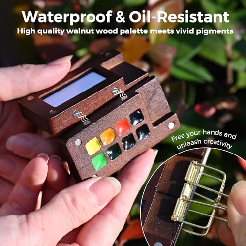 Image of Funto Mini Watercolor Travel Set, 8-Color Portable Craft Kit for Artists