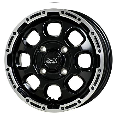 12インチ マッドクロス グレイス 4.00B 4J+43 4H-100 1本 ホイール ブラック タント ムーブ ワゴンR