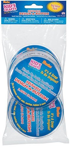 Darice Design a Button Value Pack, 3.65-Inch (12 Pack)