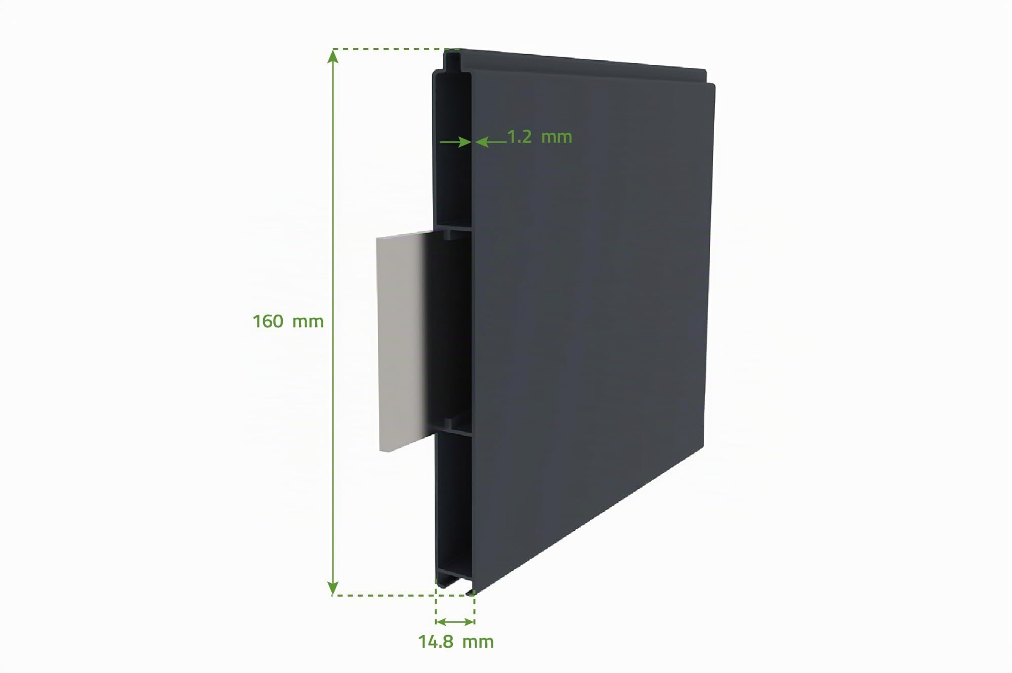 Casanoov Portail Battant CIMONE 3,5x1,60m Aluminium Gris Anthracite – Portail Double Battant Semi-Ajouré – Robuste Inoxydable Résistant Intempéries – Montage Facile Clôture Jardin Sécurisée 350x158cm