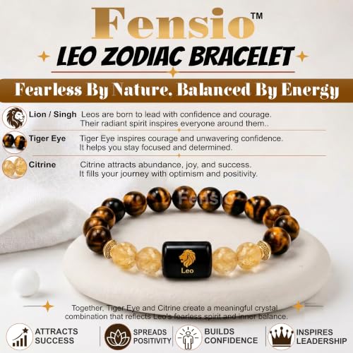 Fensio Leo Zodiac Crystal Bracelet - Image 8