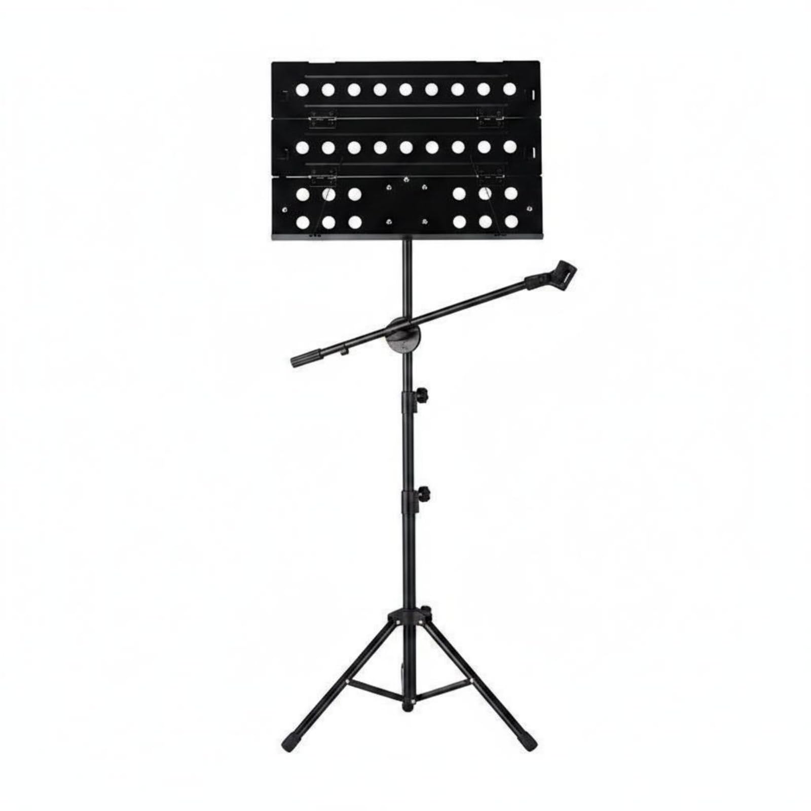 Compact Desktop TriContainer Audio Capture Device Holder Stand Freestanding Audio Capture Device Holder Stand with Mic Clip Matte Stable for Streamers, Containercasters, Desk, Home Studio,-image-12