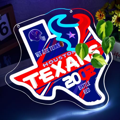 Image of Football Neon Sign for Wall Decor Football Logo Neon Light for Man Cave