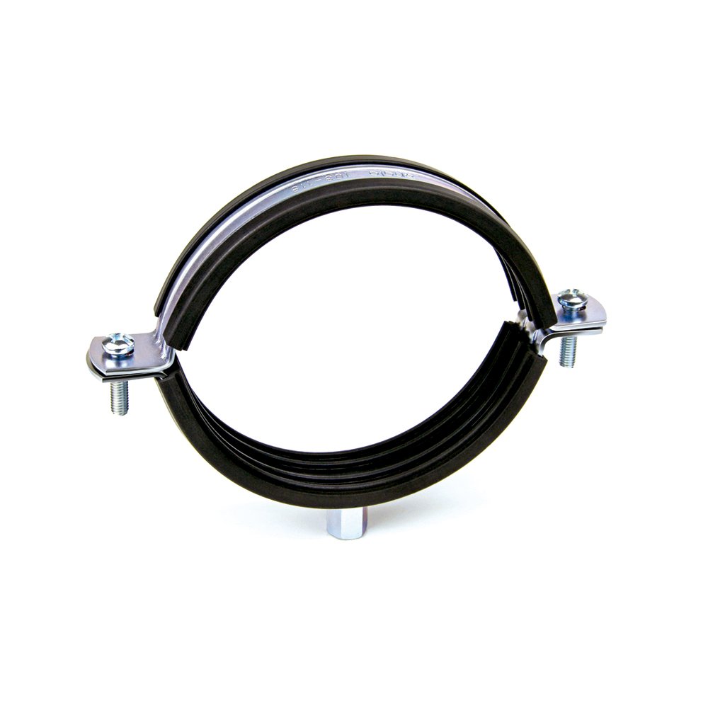 Apolo 9110Ri - Abrazadera Metálica Reforzada Isofónica M8+M10 Tipo Ri, Diámetro 110 Mm, Acero Cincado, 50 Unidades