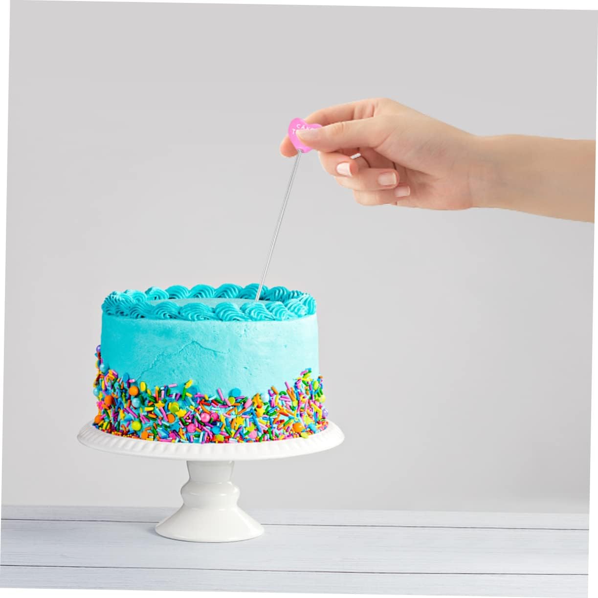 2pcs Stainless Steel Cake Tester Pin Easy Wash Baking Tool for Biscuits Muffin