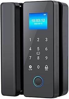 K170 Smart Fingerprint Glass Door Lock 4-in-1 Keyless Entry with Biometric, PIN, RFID & Mechanical Key Sleek Design for Sliding Glass Doors Ideal for Homes & Offices
