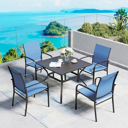 SUNSHINE VALLEY 4-Piece Patio Dining Set with Square Table