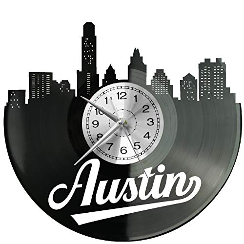 Horloge murale en vinyle moderne Austin W1008 objet décoratif