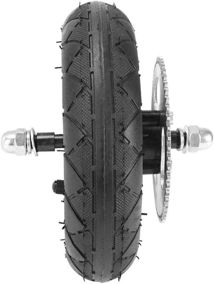200X50 Premium Rear Wheel 8"x2" Tire Assembly Chain Sprocket for Chain Drive Razor E200 (Versions 36+) Crazy Cart DLX Dune Buggy ePunk PowerRider eSpark Electric Scooter Drifting Cart