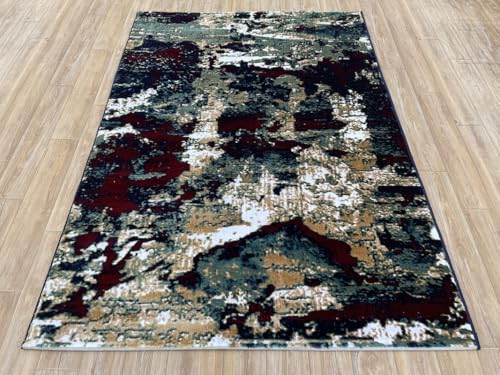 Image of Modern 2x5 Feet (60x150 CM) Silk Touch Carpet for Hallway Bedroom | Washable Anti-Skid | Multicolor Mandala Pattern | Stain-Resistant Floor Rug for Bedside Hallway