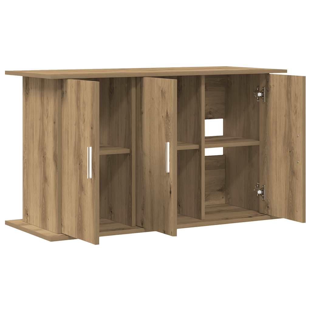 Supporto per acquario Artisan Oak in legno di quercia, 101 x 41 x 58 cm, con 6 scomparti e porte, mobiletto inferiore stabile per acqua dolce e acqua di mare, pratico spazio per filtri e