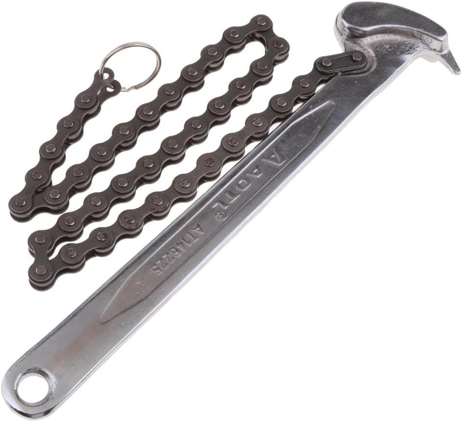 9-inch Chain Wrench Auto Plumbing Hose | Premium Steel Oil Filter r Mechanic Tool