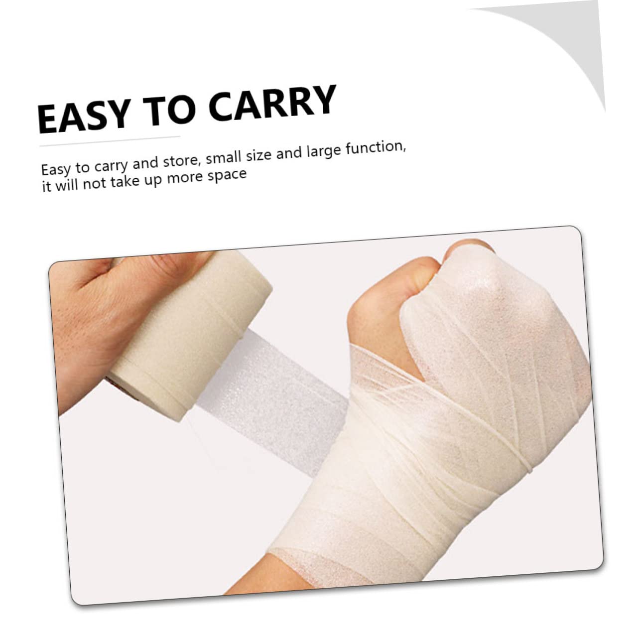 KOMBIUDA 4 Rolls Sports Foam Underwrap Self Tape Atheltic Tape Tape Ankle Sprains Tape Self- Athletic Wrist Tape Sport Tape Khaki Sponge