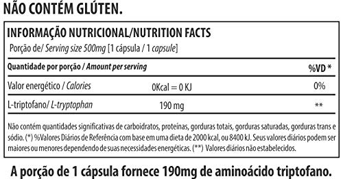 Triptofano (L-Tryptophan) 600Mg 30 Capsulas