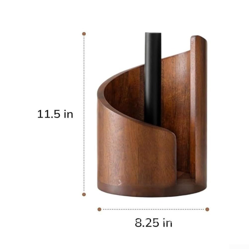 Küchenpapierrollenhalter aus Holz für Arbeitsplatte Braun