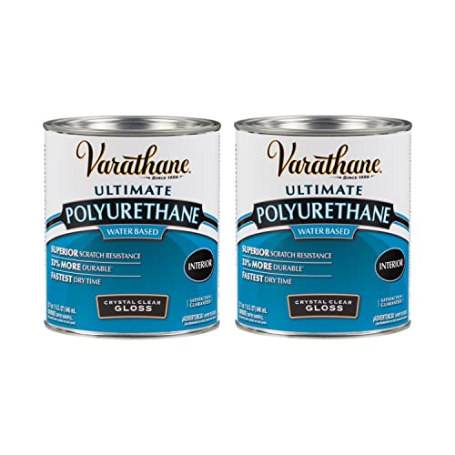 Varathane 200041H-2Pk Water-Based Ultimate Polyurethane, Quart, Gloss Finish, 2 Pack #TOP20