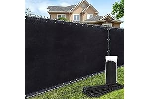 180GSM 6ft x 50ft Heavy Duty Fence Privacy Screen For Garden Wall Backyard in Black