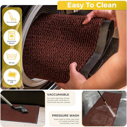 BLADO Washable Door Mats, Non-Slip Heavy Duty Doormats, Stylish Large Rubber Mat - Image 3