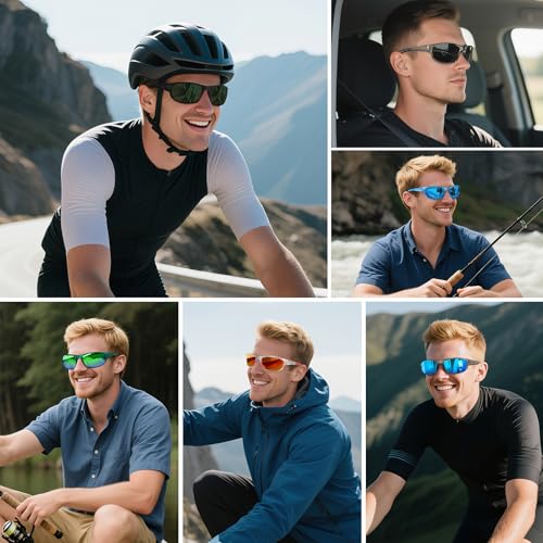 Sports Polarized Sunglasses for Men Women Wrap Around Sun Glasses Fishing Cycling Driving Running UV Protection2