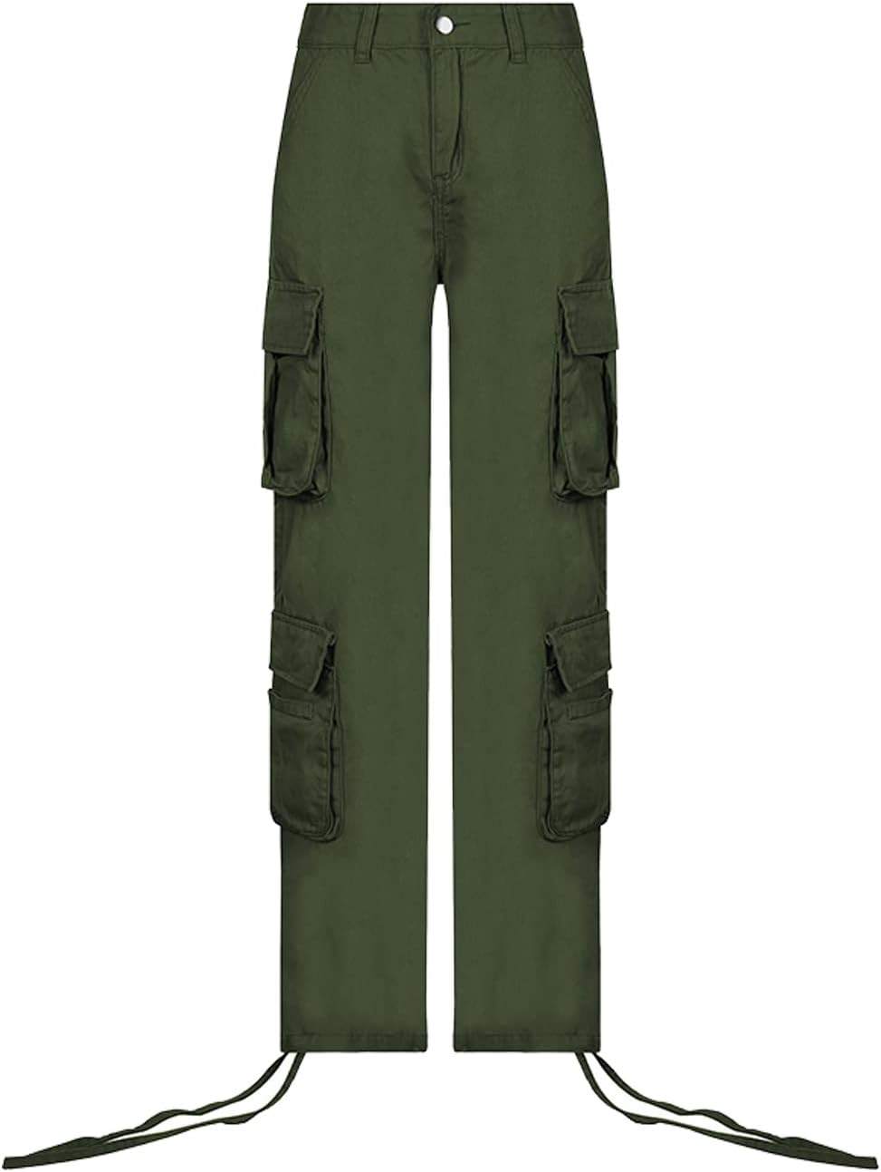 Women's Camo Cargo Jeans High Waist Baggy Boyfriend Jeans Wide Leg Denim Army Pants - Image 2