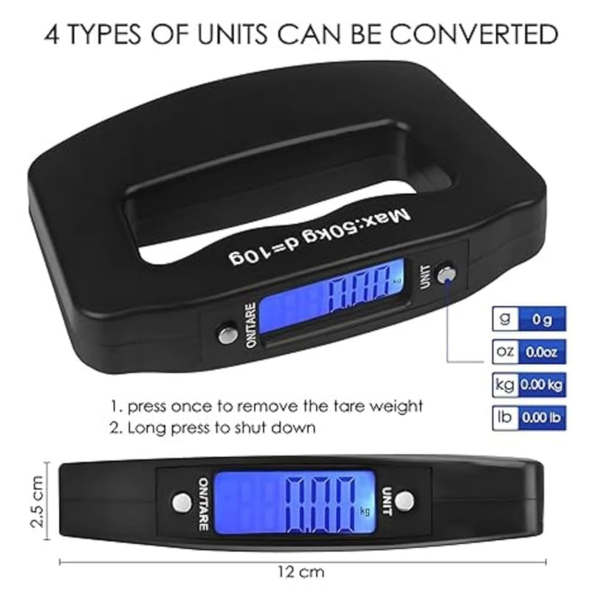 Inspira 50Kg Digital Travel Luggage Scale