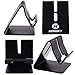 Honsky Solid Portable Universal Aluminum Desktop Desk Stand Hands Free Mobile Smart Cell Phone Holder Tablet Display Stand, Cellphone Stand, Smartphone Mount, Black
