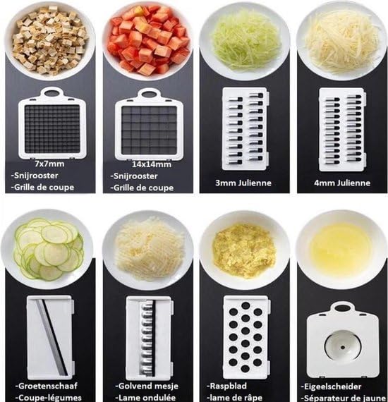 Coupe-légumes multifonction mandoline 15 pièces pour des découpes rapides sans effort - 7
