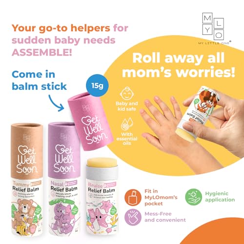 Image of GWS Baby Kids Nasal Relief, Itch Relief, Tummy Relief, Colic, Fever Relief & Bruise Relief Balm Sticks (15g) (Tummy Colic Balm)