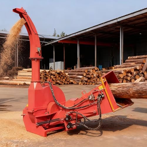 Powerful Compact Wood Chipper Machine Hydraulic Feed System