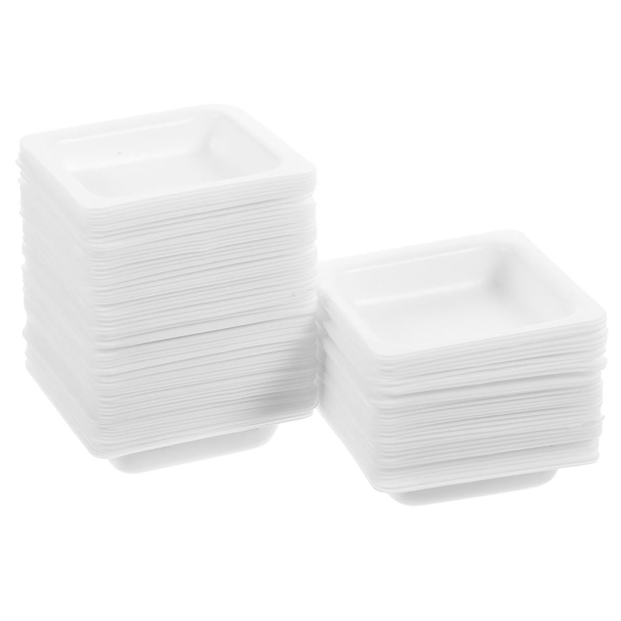 100pezzi Weighing Boats Sturdy Plastic Medium Lab Weighing Trays for Accurate Measurement of Powders and Liquids Easy to Clean and Stackable for Laboratory Use