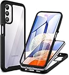 CENHUFO for Samsung A14 Case/Samsung A14 5G Case Built-in Screen Protector, 360 Full Body Protective Rugged Bumper Phone Shockproof Cover for Samsung Galaxy A14 4G/5G Case -Black