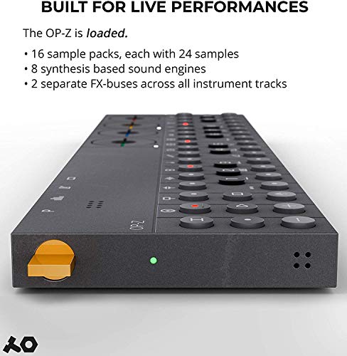 Teenage Engineering OP-Z All-in-One Synthesizer (multi-speed 16-track sequencer, ultra-stabiele behuizing, Bluethooth, afmetingen: 212,5 x 57,5 x 10 mm), Grijs - Image 3