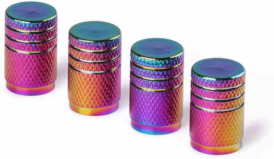 4Pcs Car Wheel Tyres Valve Caps, for Ford Mustang Mach-E 2025 Corrosion Resistant Leak-Proof Dust Protection Stem Caps, Auto Accessories,J-Colorful
