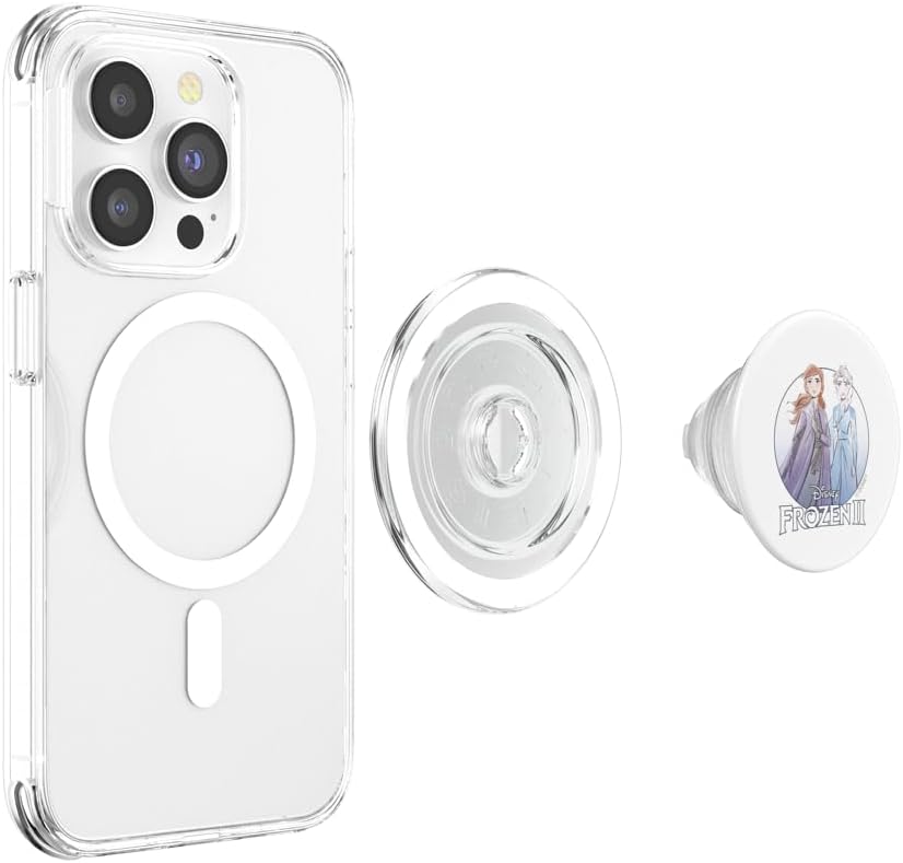 Disney Frozen 2 Anna Elsa Water Color Sketch Logo PopSockets MagSafe PopGrip for iPhone