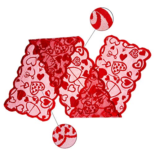 Beeager 5 Pack Valentines Day Decorations Sets - Valentines Day Table Runner (13 X 72 Inch) And Placemats(8 X 12 Inches) -Valentines Day Decor For Home Wedding Anniversary Party #TOP4