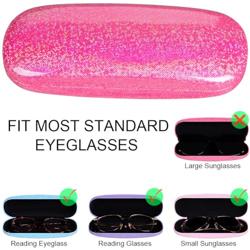 Image of ADBGV 3Pcs Unisex Hard Shell Eyeglasses Cases, Protective Case For Glasses,Sunglasses Case with Cleaning Cloth