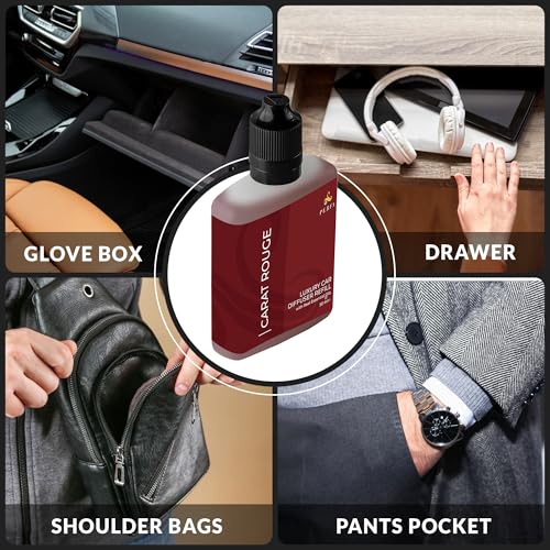 Image of Inspired by Baraccart Car Freshener Scent For Women | Sweet Wood, White Floral, Clean Musk Scented Air Freshener | Long-Lasting Perfume Style Automotive Fragrance Oil Diffuser | Carat Rouge by Perfa