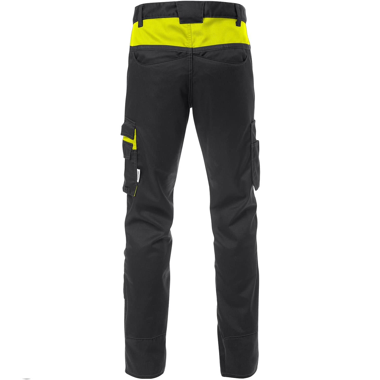 Fristads Pantalones Fusion 2555 STFP 129482 Negro/Amarillo, homologados según EN 14404 con Rodilleras 124292, Talla C54