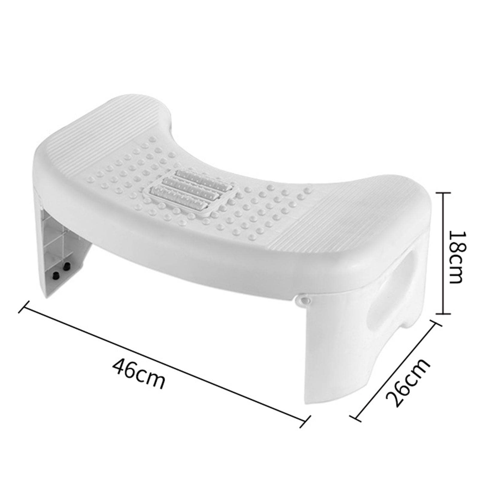 Taburete Plegable Baño Escalón Sanitario Portátil para Inodoro Taburete Movilidad Un Paso Plegable Accesorio de Plástico Práctico Material Res, Blanco, Individual