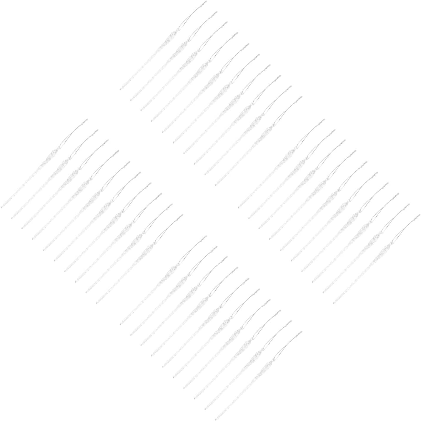 LUOZZY 144 Pcs Clear Icicle Pendants Christmas Tree Decorations Frosted Ornaments for Xmas Theme Holiday Party Supplies