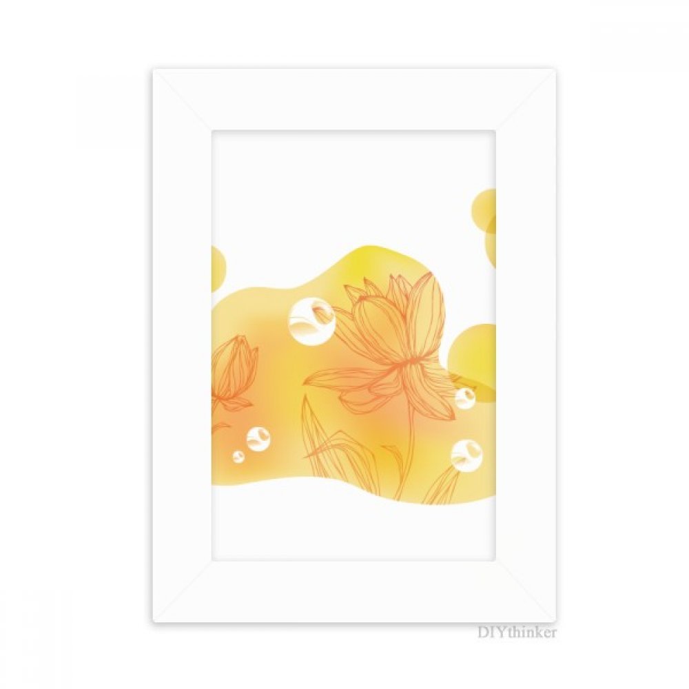 Cadre photo blanc 10x15 cm avec motif de fleur de lotus DIYthinker pour bureau