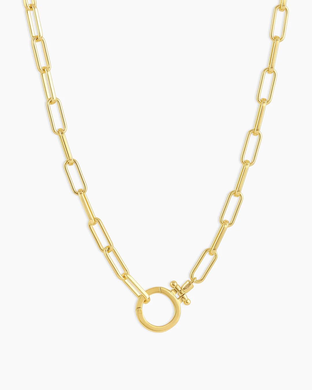 gorjana - Parker Necklace 18"/20" - 18k Gold Plated Finish - Customizable Lengths, Unique Hinge Closure, Elegant Simplicity - Luxurious Finish and Durability - Everyday Wear