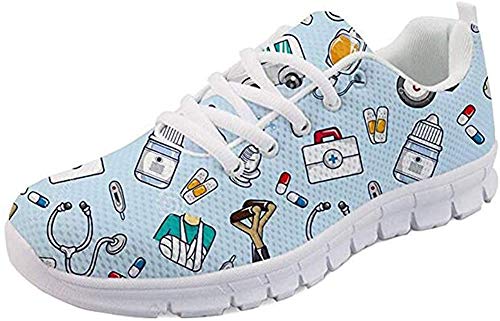 Showudesigns Scarpe sportive da donna, scarpe da ginnastica da corsa, fitness, scarpe da ginnastica, Attrezzature mediche, 38 EU